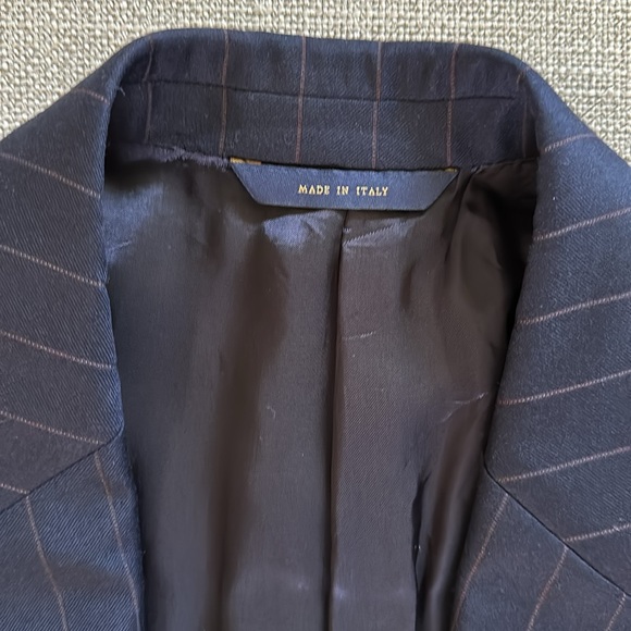 Brooks Brothers Navy Pin-Striped Suit — 42L/36 - Picture 5 of 16